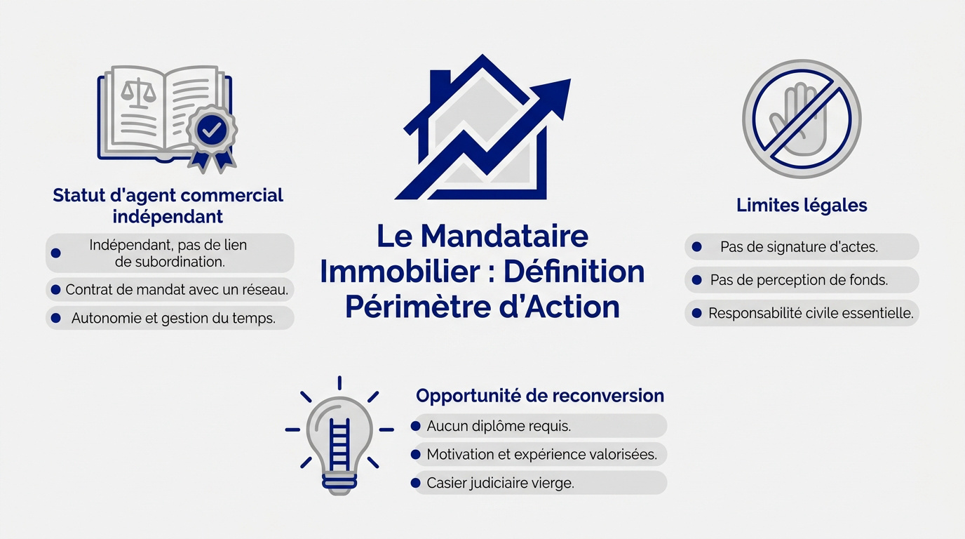Mandataire immobilier travaillant sur son dossier de vente