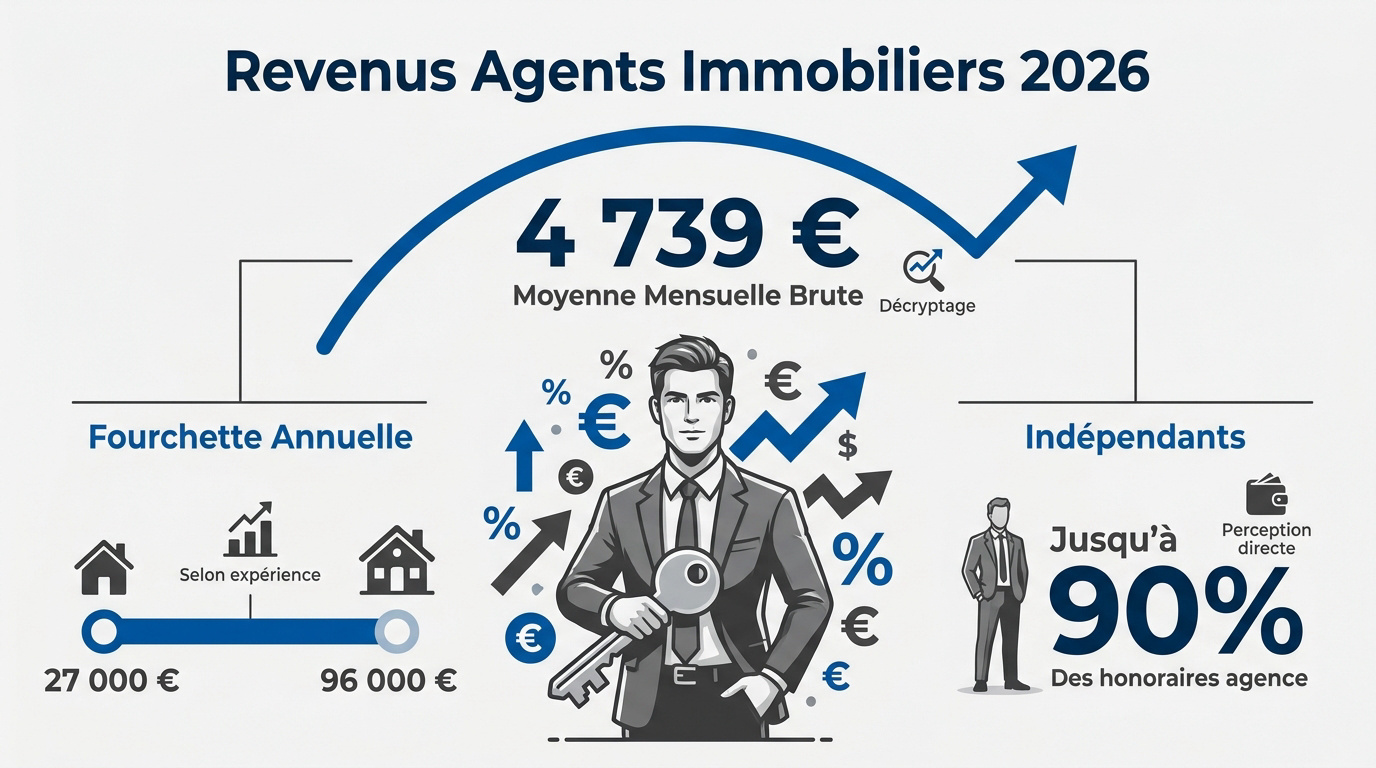 Revenus agents immobiliers 2026